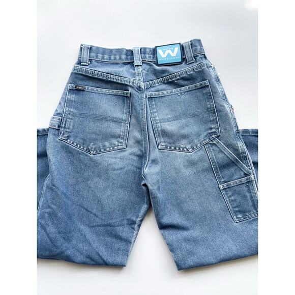 Boys Vintage Webs Wide Leg Baggy Medium Wash Carpenter Jeans Size 10 - Picture 11 of 11